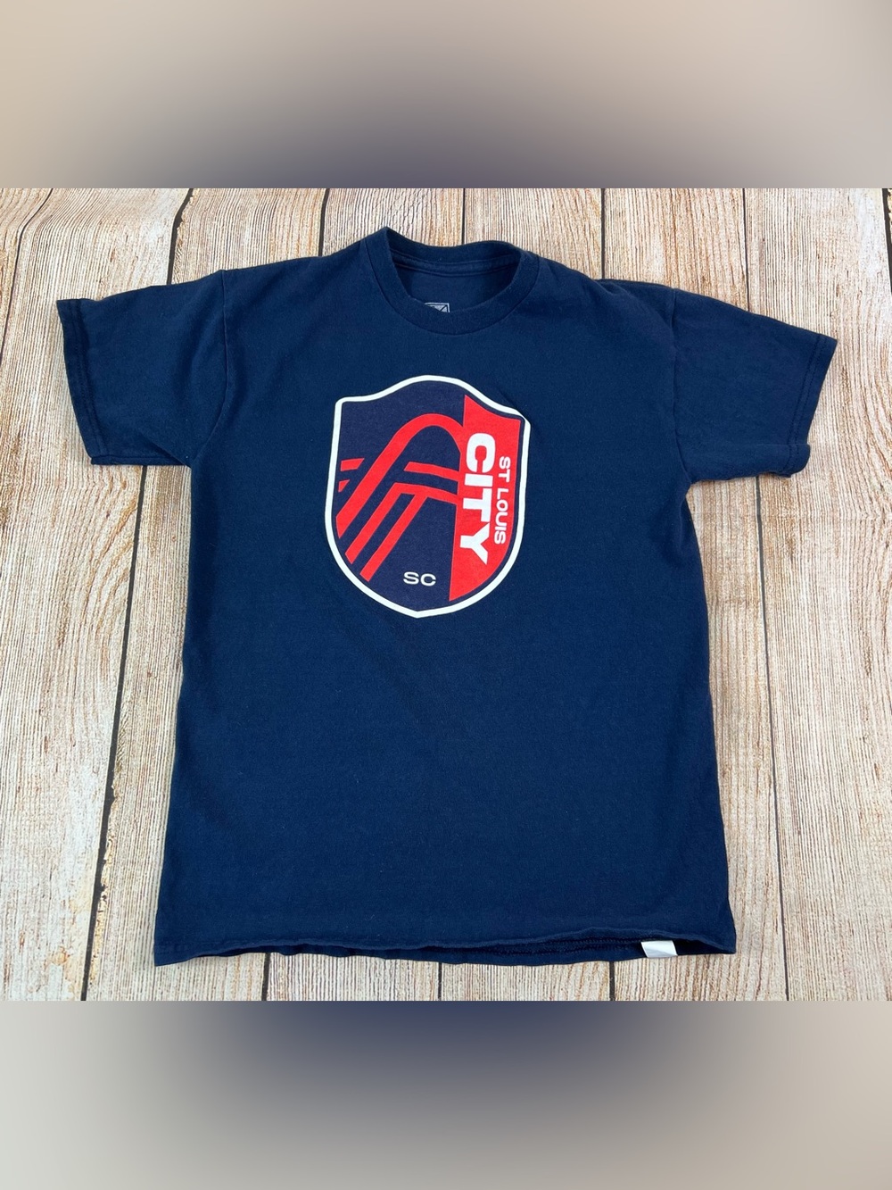 St Louis City SC MLS Soccer Blue T Shirt Youth Size Medium 10/12